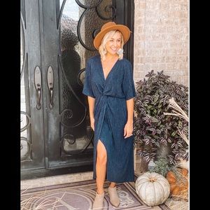 Dolman Plisse Midi Dress | SOLD OUT